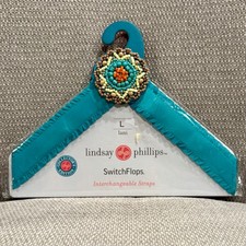Lindsay Phillips SwitchFlops Interchangeable Straps Size Large - Lana Turquoise
