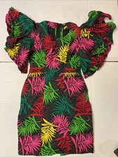 Women Home/ Handmade African Ankara colorful Black  Pink Large Ruffled Sleeve