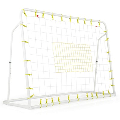 2 in 1 6.1' x 4' Versatile Soccer Rebounder w/ Shooting Auxiliary Area 4 Nails
