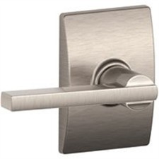 Schlage Latitude Series F10VLAT619CEN Passage Lever, Mechanical Lock, Satin Nick