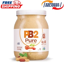 PB2 Pure Peanut Butter Powder - [2 lb/32 oz Jar]- 6g of Plant-Based Protein