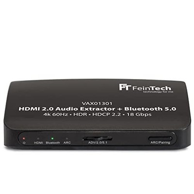 FeinTech VAX01301 HDMI Audio Extractor Bluetooth Adapter 4K 60Hz ARC für TV