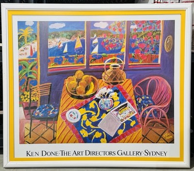 Ken Done The Art Directors Gallery Sydney  Downstairs At The Cabin  Framed