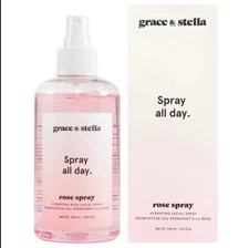 Grace and Stella Spray All Day Rose Facial Spray 8.11floz New Sealed B4
