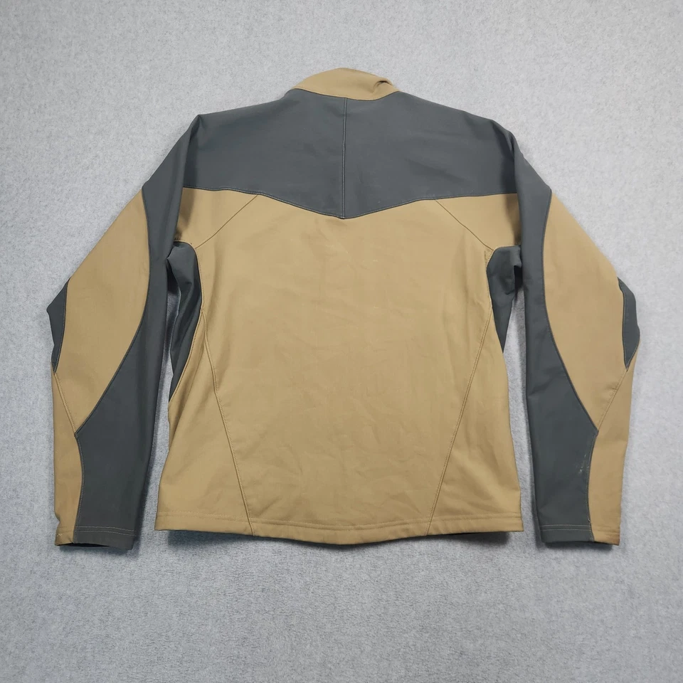 Винтажный REI Softshell куртка большой коричневый серый флис с подкладкой полный молнии открытый поход - Изображение 4 из 4