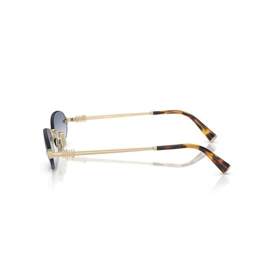 MIU MIU MU A54S ZVN80O Pale Gold Gradient Light Blue Oval 