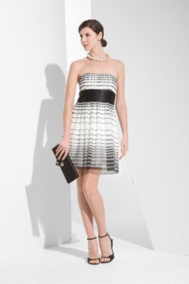 Robe Cocktail BCBG Max Azria Noire - Strapless, Tulle, Taille 4, Neuve Avec étiquette