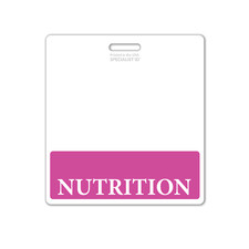 Nutrition Badge Buddy Oversized Horizontal XL ID Badge Backer for Nutritionists