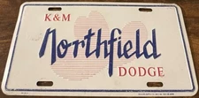 K & M Northfield Dodge Dealership Booster License Plate Grand Rapids Michigan
