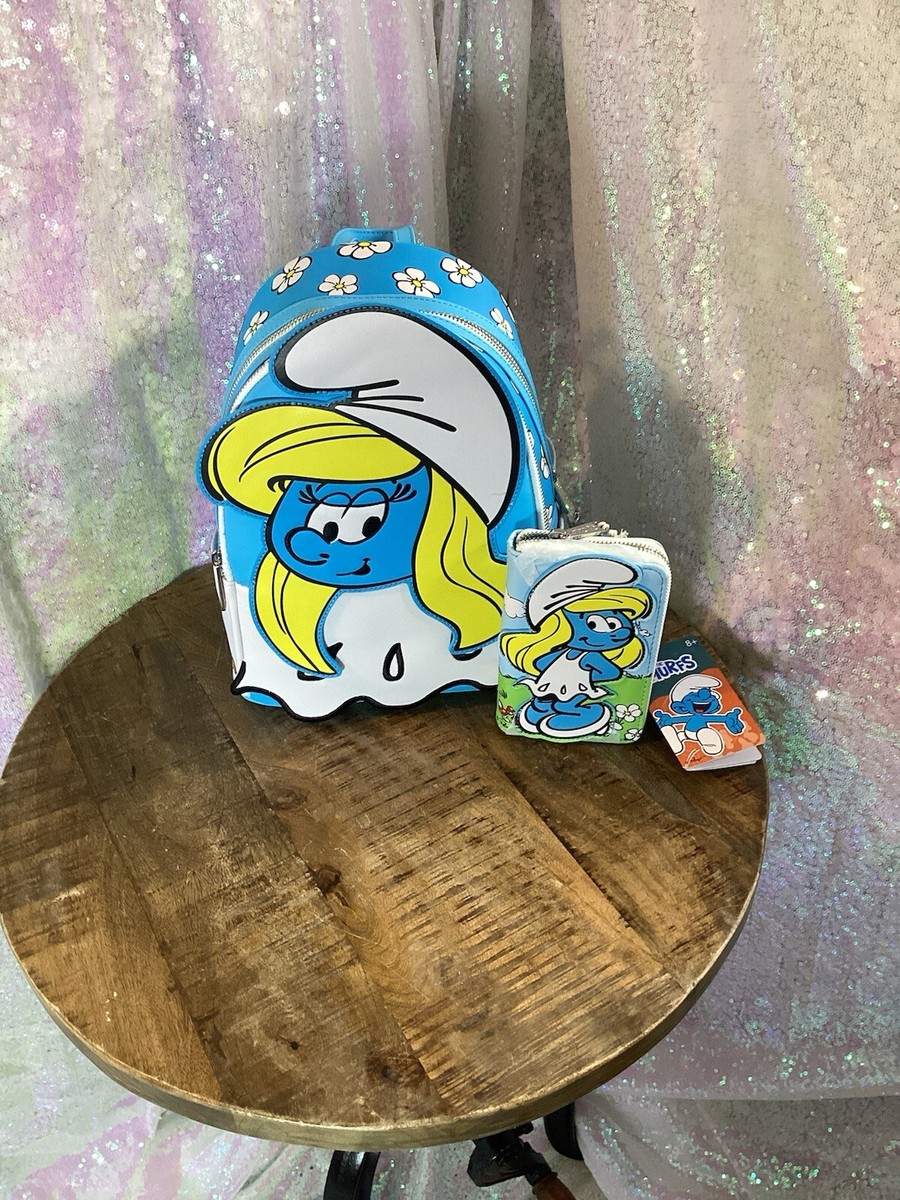 Loungefly the Smurfs smurfette backpack NWT Loungefly The Smurfs Smurfette Figural Mini Backpack | BoxLunch main image 3