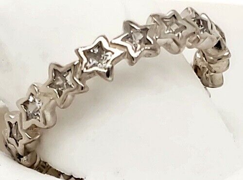 Pandora Authentic 925 silver #190974cz Starshine ring stack band many sizes NEW - Picture 1 of 4
