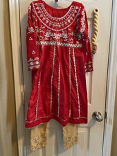 Indian Pakistani Girls 3PC Embroidered Lawn / Cotton Kameez Trouser Suits