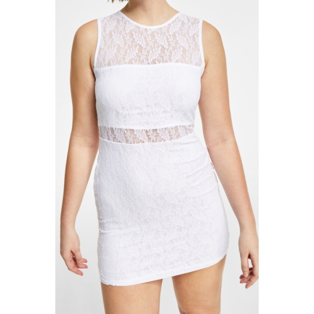 petite white bodycon dress Georgia Ruched Notch Neck Bodycon Mini Dress • Shop American Threads Women's Trendy Online Boutique White / S main image 0
