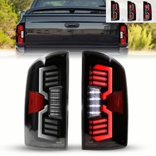 For 02-2006 Dodge Ram 1500 03-06 2500 3500 Led Tube Tail Lights Lamp Smoke Brake