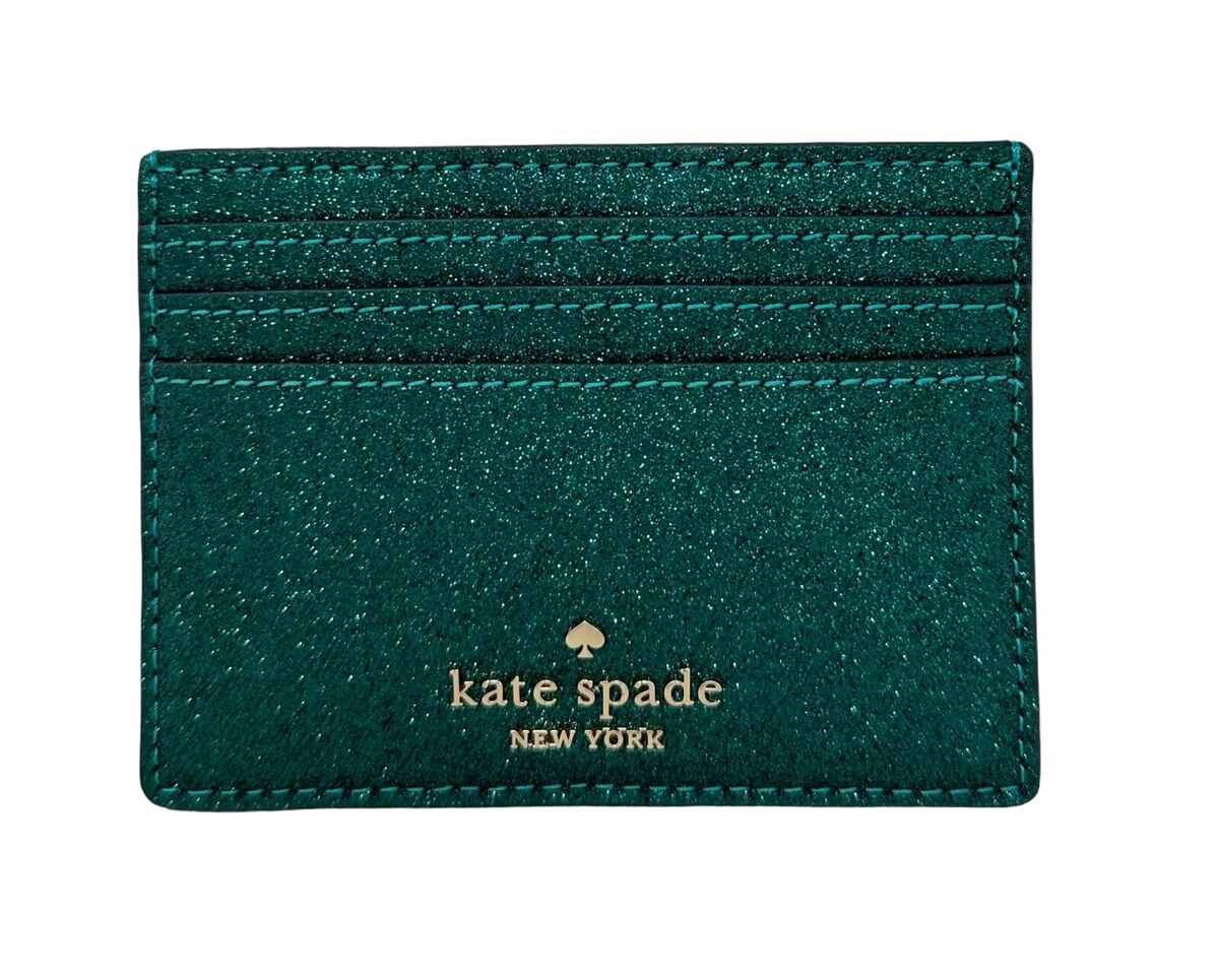 Kate Spade Glimmer Glitter Small Slim Card Case Holder Wallet KE448 $99