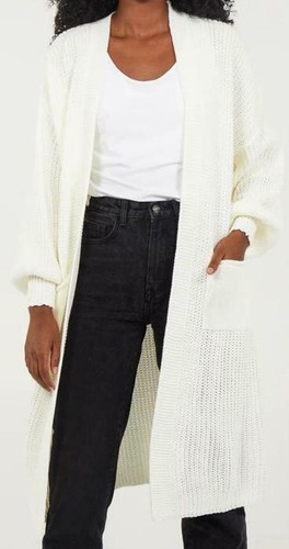 Ladies Women’s Long Knitted 2 Pocket Cardigan - Picture 19 of 26