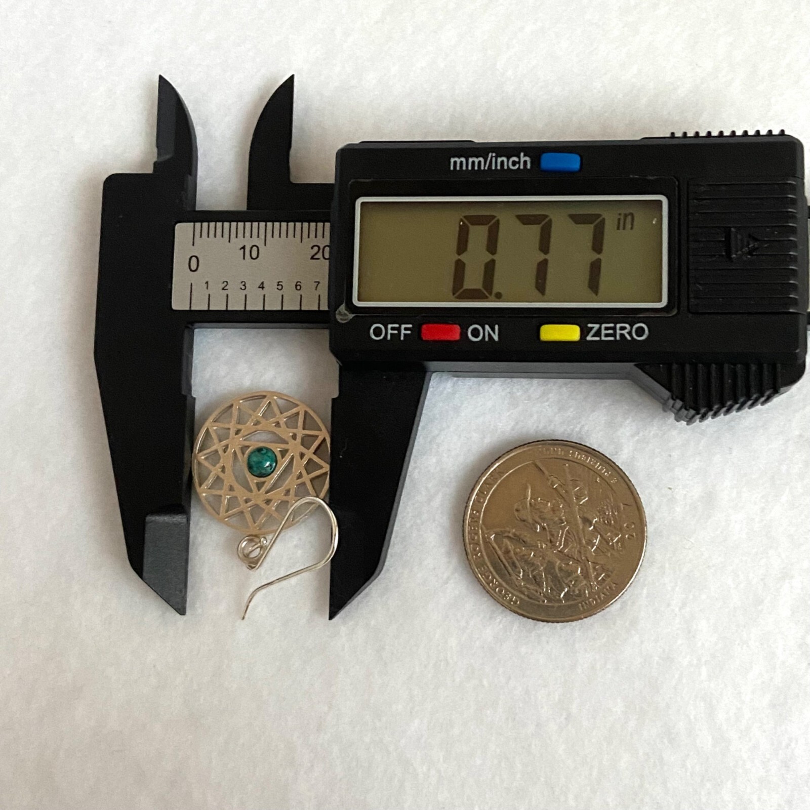 Sterling Silver Openwork Round Mandala Trinity St… - image 16