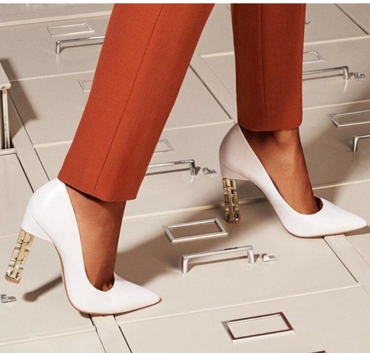 Katy Perry The Suzanne White Gold Chain Heels