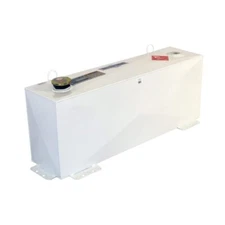 36 Gallon Steel Vertical Liquid Storage Tank Rectangular Lockable Cap White