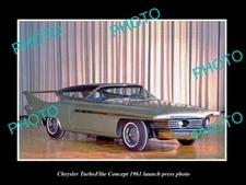 OLD POSTCARD SIZE PHOTO OF 1961 CHRYSLER TURBOFLITE CONCEPT CAR PRESS PHOTO 3