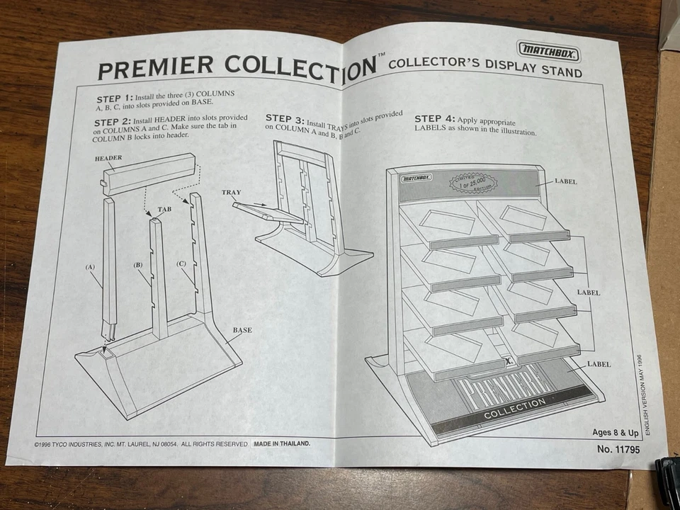 1996 JC Penney Matchbox Premiere Display Shelf 8 Car Collection Exclusive NIB - Image 3 of 4