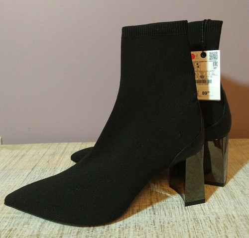 zara fabric ankle boots