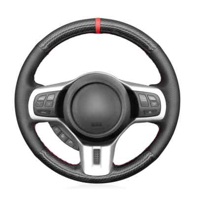 Carbon Fiber Leather Steering Wheel Cover for Mitsubishi Lancer 10 EVO Evolution