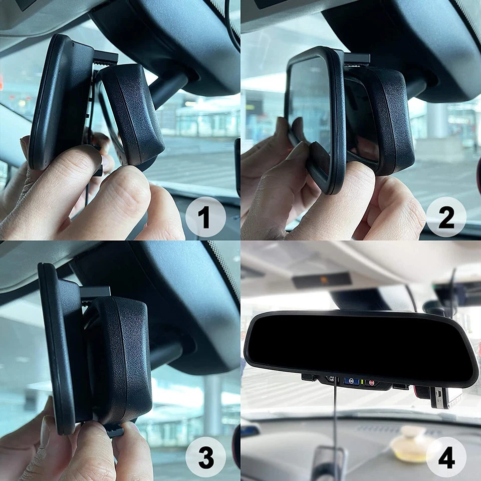 Car Rear View Mirror 4.3" Monitor + IR Backup Camera For Honda Accord Pilot Kit - Image 3 of 4