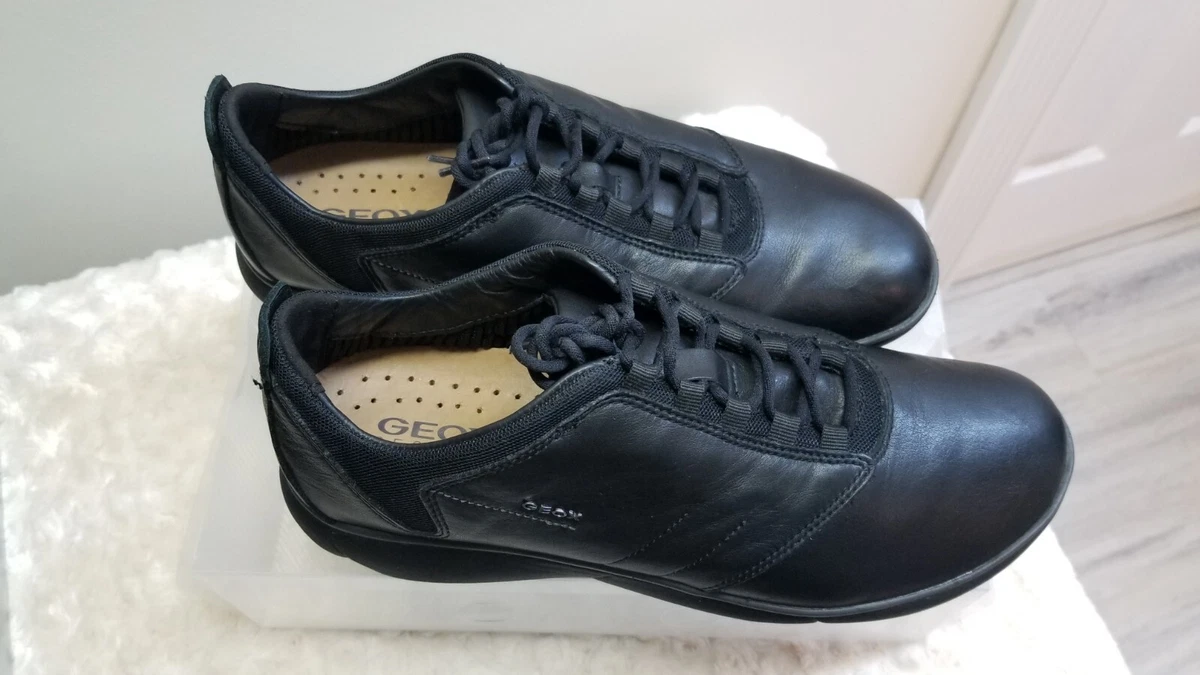 dessert rendering trompet GEOX MEN RESPIRA WALKING SHOES BLACK sz 8 ITALIAN PATENT INNER BREATHABLE  SYSTEM | eBay