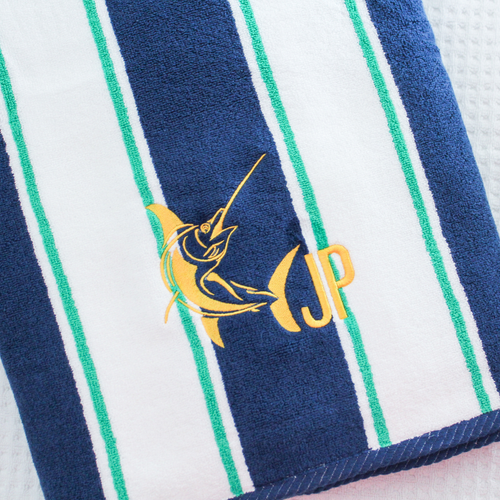 Luxury Striped Beach Towel - Picture 3 of 13