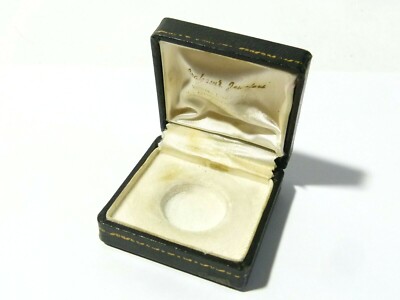 Vintage EMPTY Jewellery Box Circular Inset Brooch Pendant