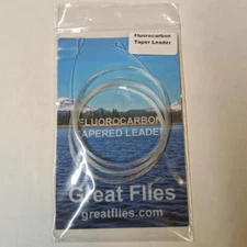 Great Flies Fluorocarbon Tapered Leader - 3 pack - available in 0X, 1X, 2X, 3...