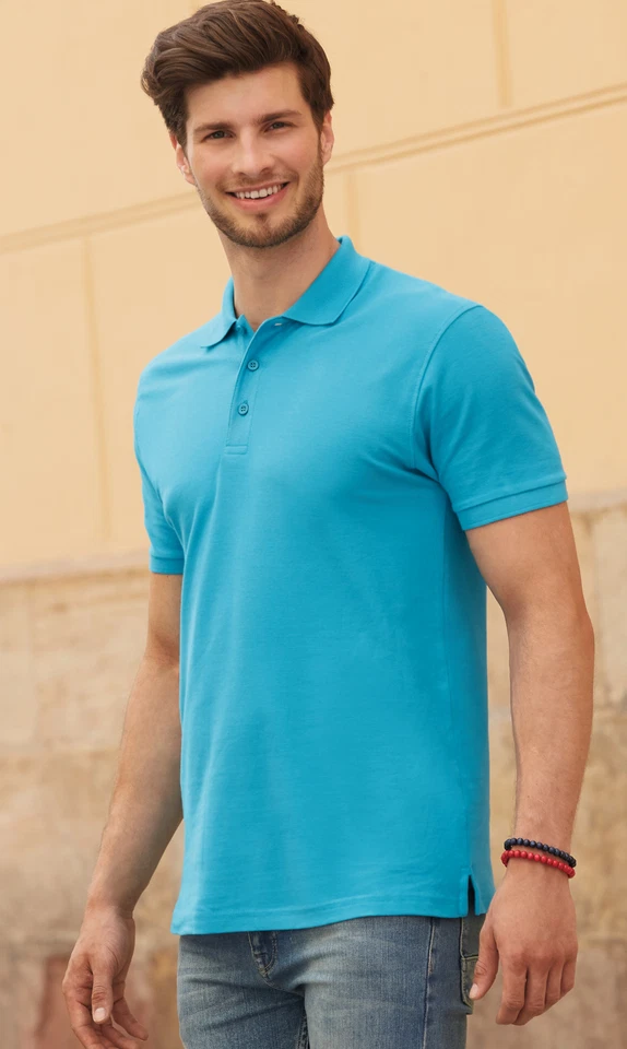 Fruit of the Loom Poloshirt Premium Polo 100% Baumwolle Shirt S M L XL XXL 3XL - Bild 2 von 2
