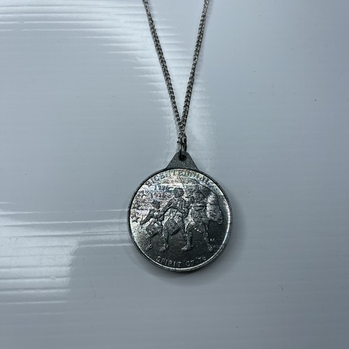 Silver Chain Vtg Retro Necklace 