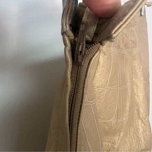 Pelle Studio Wilson's 1980s Vintage Tan Leather Pants Embossed Women'sSize 6 - Picture 9 of 13