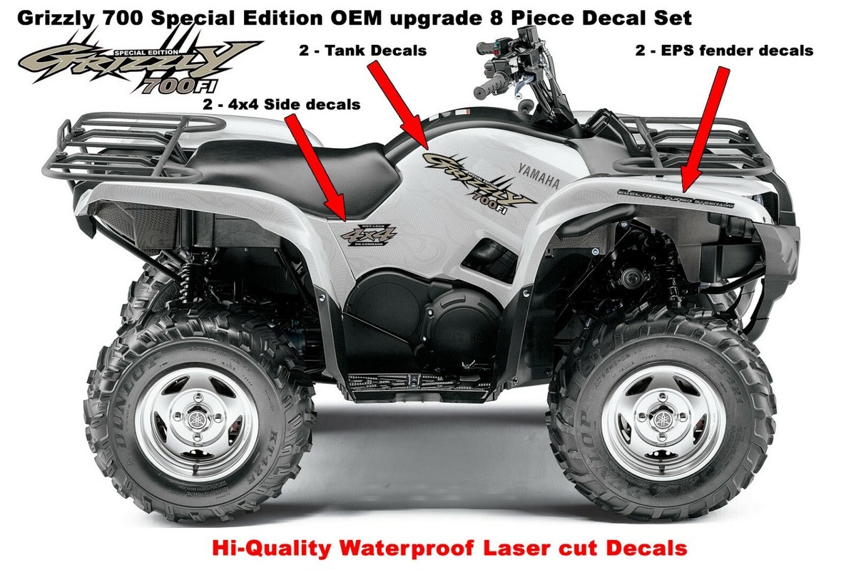 Red ATV Quad 250 300 Graphic Sticker Plastic Bear Tracker 4x4 Red Gas Tank Decal Sticker For ATV Quad 250 300 Plastic Factory Efx Decals