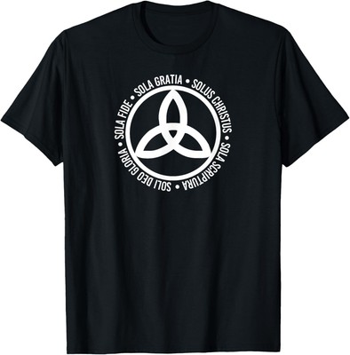 Five Solas T-Shirt Hoodie Christian Trinity Triquetra T-Shirt Hoodie