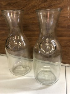 Pair Of Vintage Paul Masson Carafe Wine Bottle-Clear ...