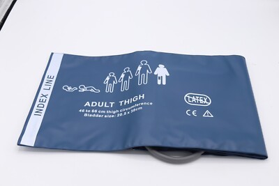 #ad NIBP Cuff Reusable XLarge Adult Thigh Single Hose 46 66cm Blue Same Day Ships $10.99