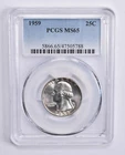 MS65 1959 Washington Quarter 25c PCGS Blue Lbl