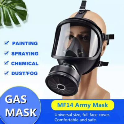 Reusable Gas Mask Full Face Respirator with 40mm Activated Carbon Filter US Ship