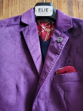 elie balleh blazer boys size 8 purple with tags