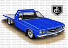 <!--F#f_0-->Holden HQ One Tonner Ute BLUE flag 150cm x 90cm NEW<!--F/-->