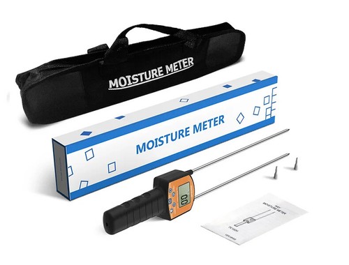Portable Hay Bale Moisture Tester with Probe, LED Moisture Temperature Detector - Picture 3 of 17