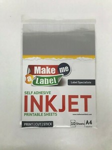 Clear A4 Self Adhesive Inkjet Printable Sticker Sheets 10 Premium Transparent