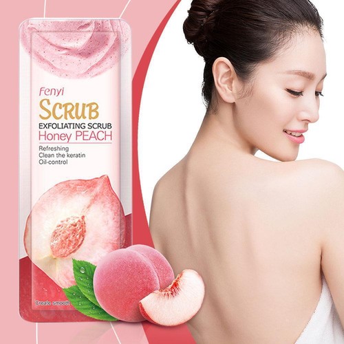 Peach Light Facial Scrub Cleanses Keratin Q5W1 W7Q0 - Picture 6 of 18