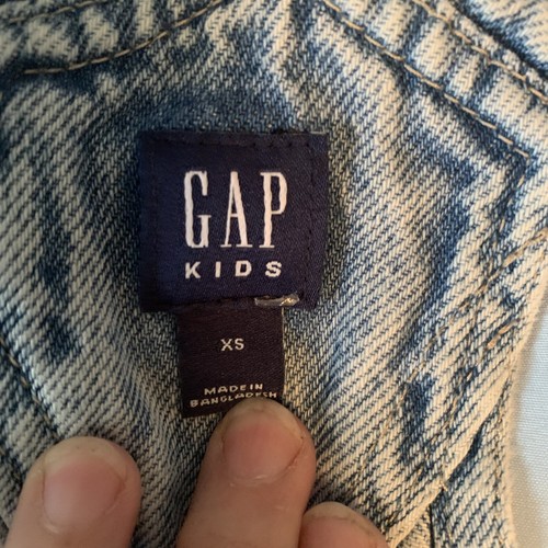Gap Overall Shorts - Girls XS - Distressed Denim - Picture 6 of 6
