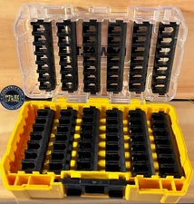 Dewalt Tough Case+ Clear Top/Yellow bottom Storage Case w/holders for 84 bits