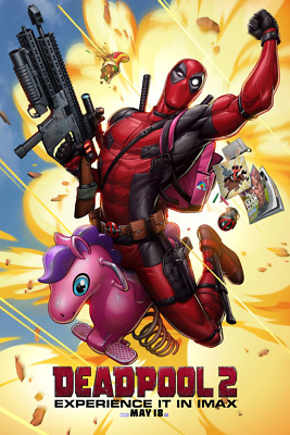 新品DEADPOOL 2 ユニコーンライディングバージョン DEADPOOL 2 II RIDING PONY EXPLOSION ARTWORK MOVIE PRINT ART