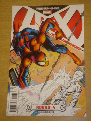 AVENGERS VS X-MEN #4 VARIANT EDITION 2012 MARVEL SPIDERMAN ICE MAN